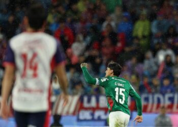 Jogadores do Palmeiras comemorando classificação na Libertadores