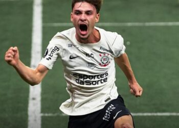Corinthians celebra a vitória na Libertadores