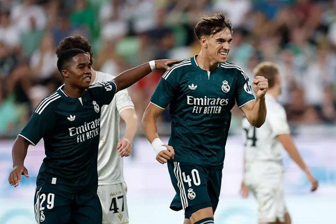 Endrick em treino do Real Madrid