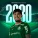 Gustavo Gómez, capitão do Palmeiras, durante partida.