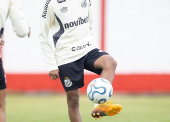 Robinho em ação pelo Santos