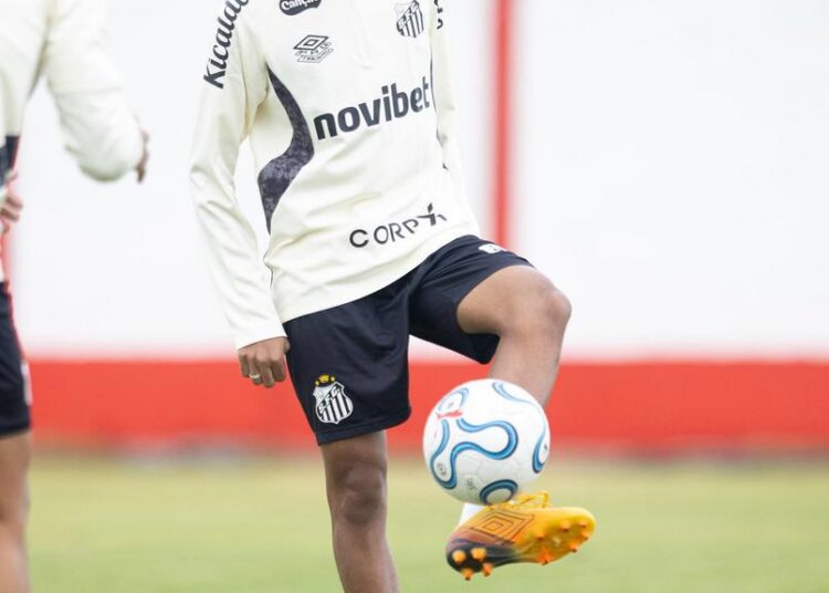 Robinho em ação pelo Santos