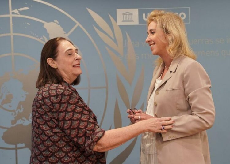 Marlova Noleto e Patrícia Adolf Lutz durante encontro em Brasília