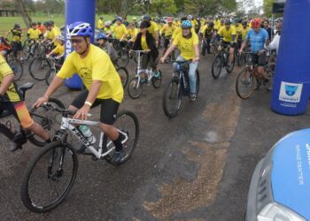 Pedal solidário partiu do Parque Ecológico com trajeto de 10 km e participação do prefeito Dário Saadi