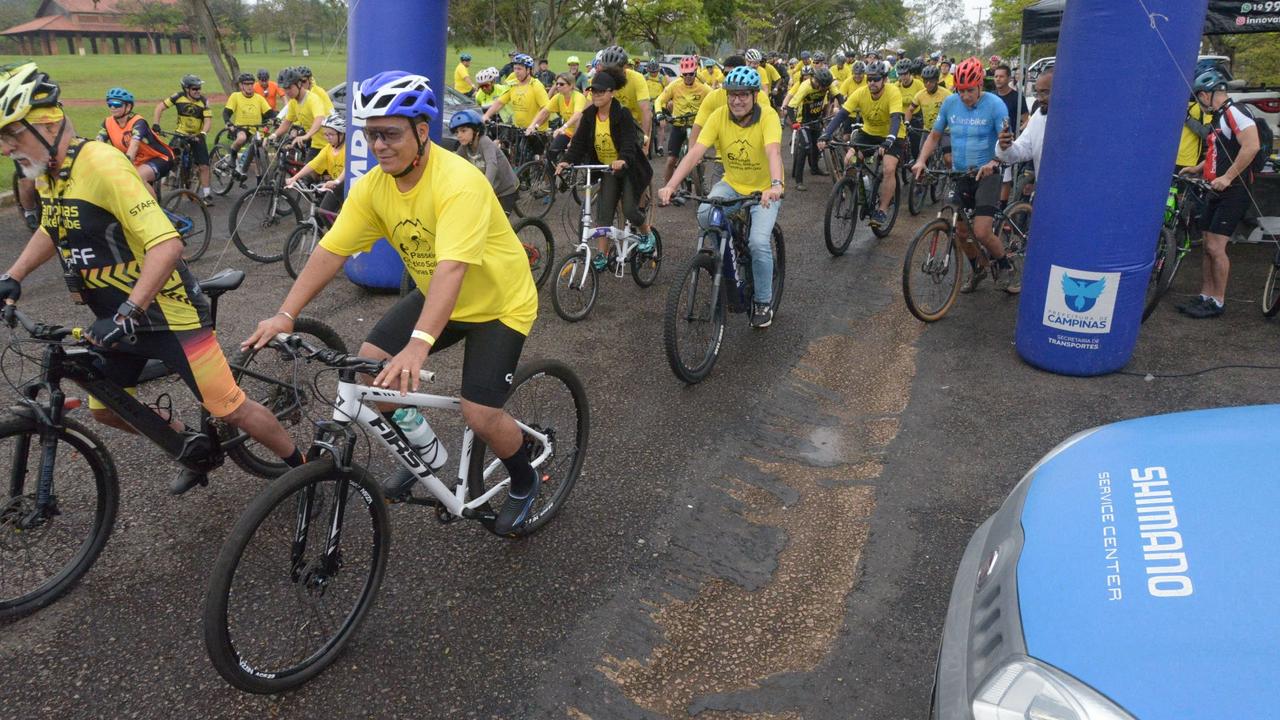 Pedal solidário partiu do Parque Ecológico com trajeto de 10 km e participação do prefeito Dário Saadi
