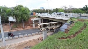 Obras ampliam ponte da Prestes Maia e ganham nova faixa de rolamento