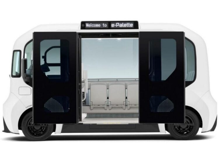 Imagem do Toyota e-Palette em circulação autônoma