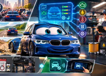 Carro inteligente calculando troca de óleo
