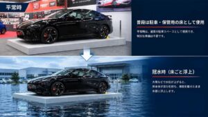 Inovadora Garagem Flutuante do Japão Protege Carros em Enchentes