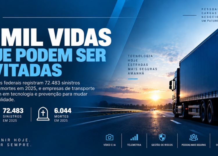 Ilustração sobre transporte rodoviário