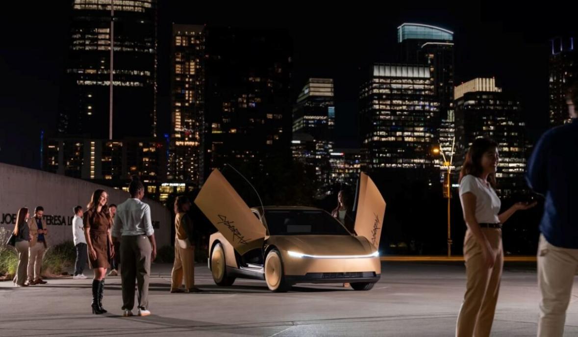 Imagem do Tesla Cybercab em análise regulatória