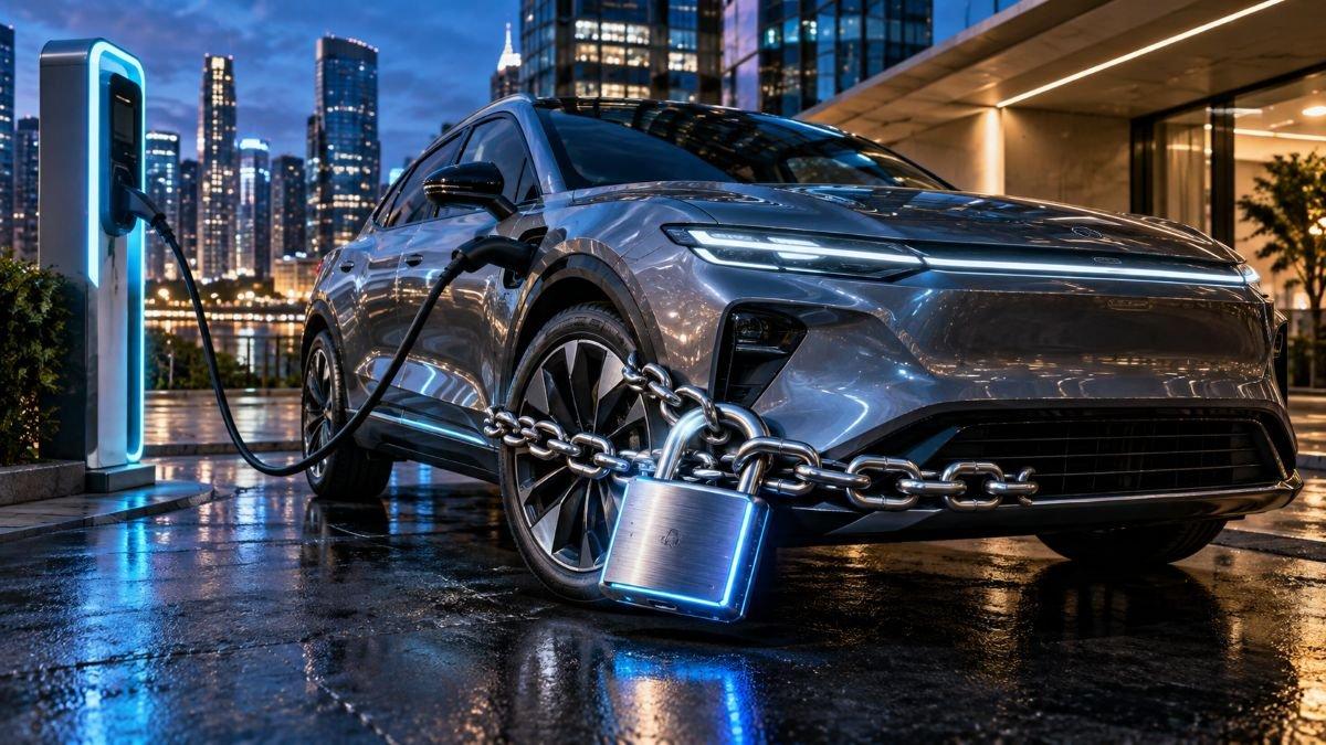 Carro elétrico em recarga