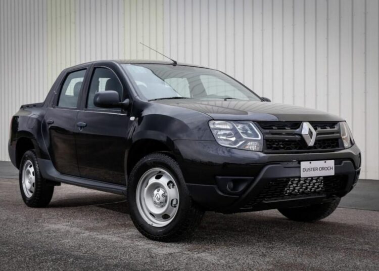 Renault Oroch em teste de desenvolvimento