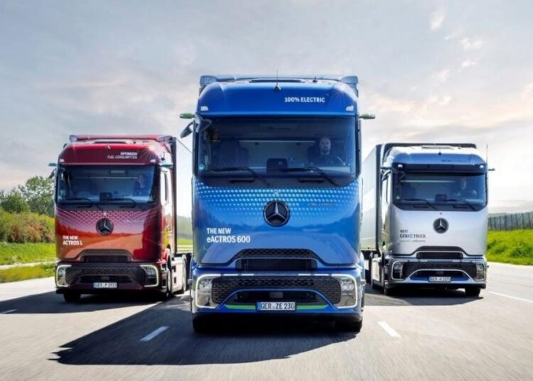 Caminhões elétricos e a hidrogênio da Daimler na IAA 2026