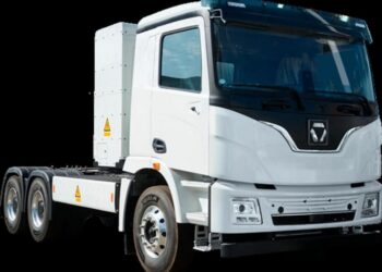 Caminhões elétricos da XCMG em operação