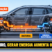Carro elétrico em movimento com tecnologia de geração de energia