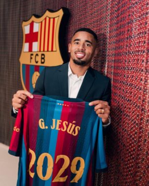 Barcelona Anuncia Gabriel Jesus como Novo Reforço