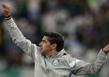 Jogadores do Palmeiras em partida