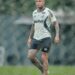 Cebolinha durante treino no Santos
