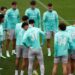 Jogadores do Palmeiras em treinamento
