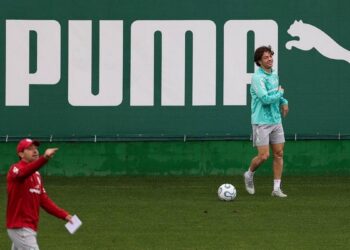 Treino do Palmeiras em preparação para altitude