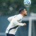 Coutinho treinando pelo Santos