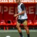 Pedro Lima treinando com o elenco do São Paulo