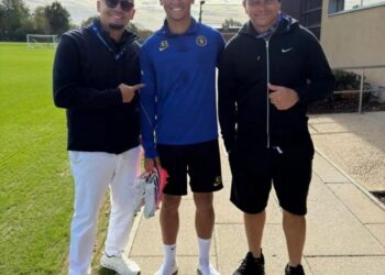 Ângelo durante treinamento
