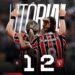 Jogadoras do São Paulo celebram a vitória sobre o Corinthians