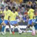 Estêvão durante partida pela Seleção Brasileira