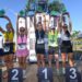 Mulheres no pódio da Corrida dos Distritos