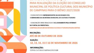 Plantões de dúvidas sobre eleição do Conselho Municipal de Política Cultural começam nesta 4ª