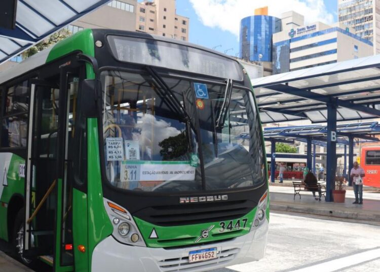 Mapa dos pontos atendidos pelas linhas 311 e 312 com passageiros transportados