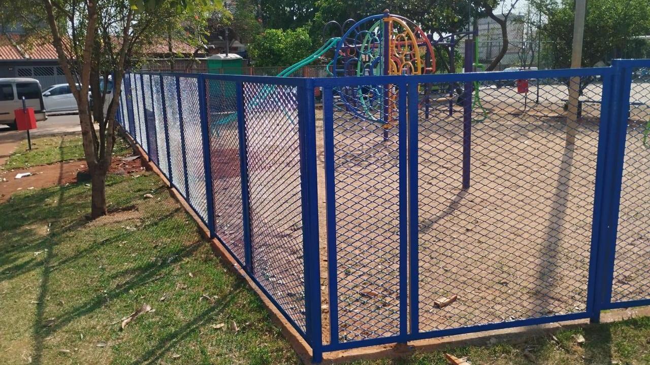 Revitalização da praça do Jd. Santo André, realizada pela Prefeitura de Hortolândia, segue em ritmo acelerado