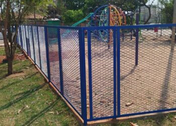 Revitalização da praça do Jd. Santo André, realizada pela Prefeitura de Hortolândia, segue em ritmo acelerado