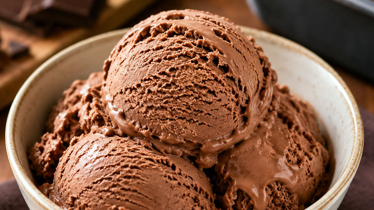 Sorvete de Chocolate Caseiro