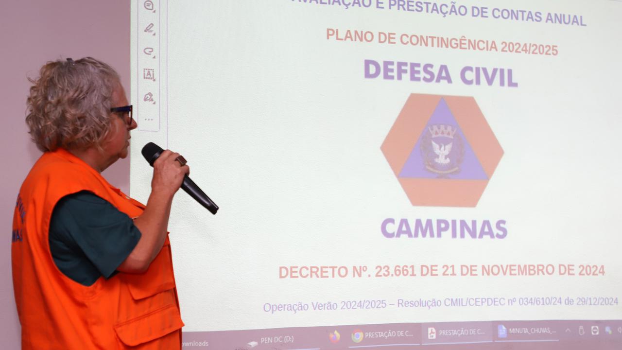 Defesa Civil de Campinas convida a Audiência Pública para discutir a Operação Chuvas de Verão e Enfrentamento aos Efeitos do El Niño 2026/2027, nesta segunda-feira, 5 de outubro, a partir das 9h