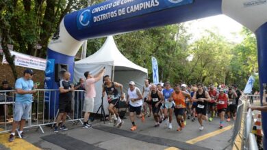 Praça Arthur Geraldo Vicentini em Joaquim Egídio para prova de corrida