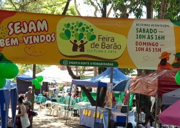Atividades gratuitas para crianças e música na Feira de Barão