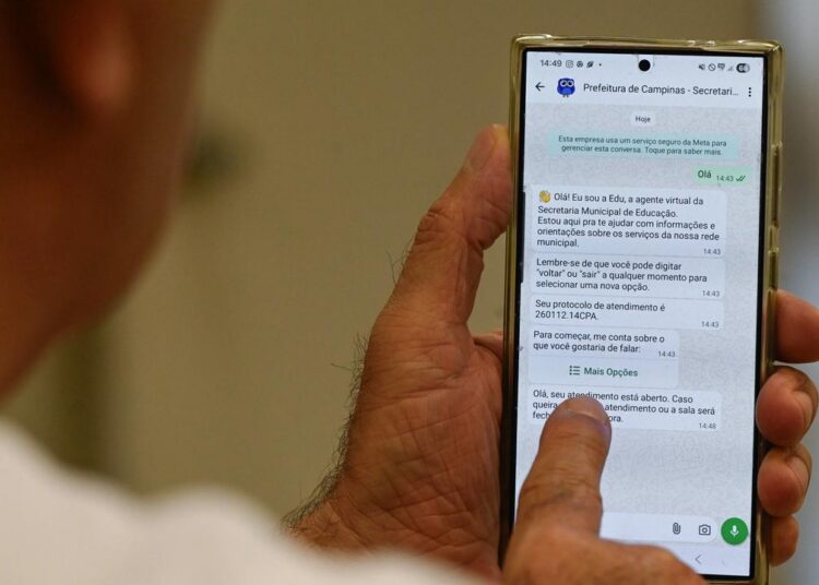 Plataforma de atendimento pelo WhatsApp da Secretaria da Educação