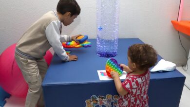 Sala sensorial para crianças e jovens com Transtorno do Espectro Autista no simpósio
