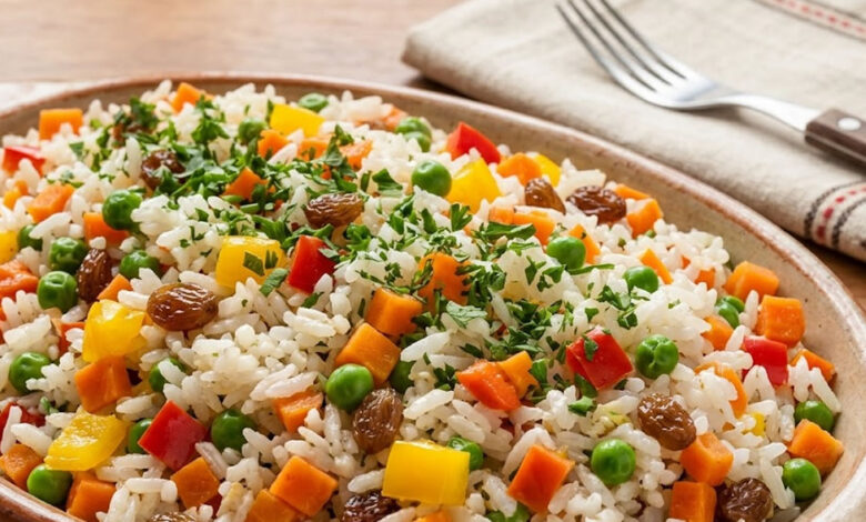 Arroz à grega tradicional