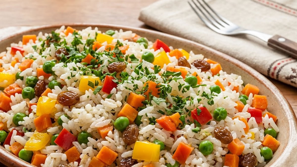 Arroz à grega tradicional
