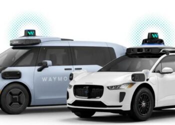 Imagem ilustrativa dos robotáxis da Waymo.