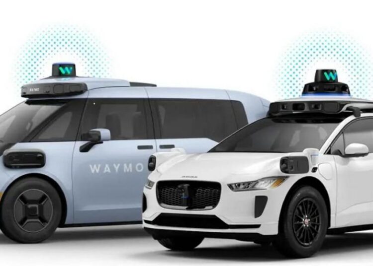Imagem ilustrativa dos robotáxis da Waymo.