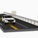 Estrada com tecnologia de recarga elétrica