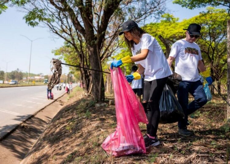 Voluntários participando do mutirão da FPT