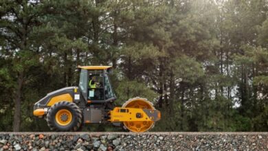 Compactador SD120 da Volvo em ação