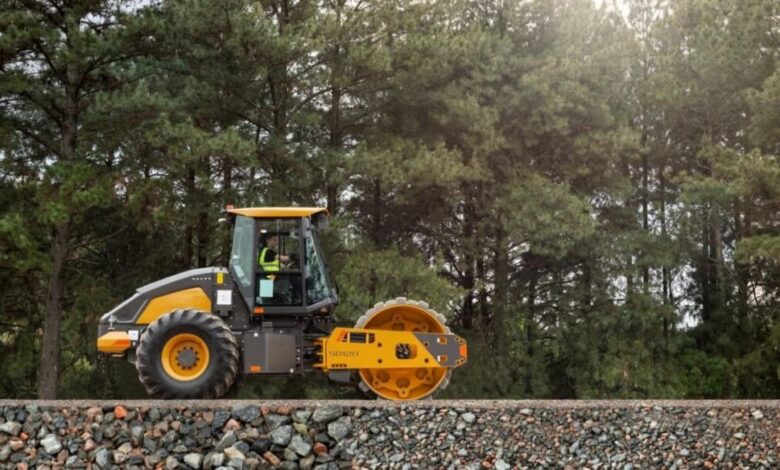 Compactador SD120 da Volvo em ação