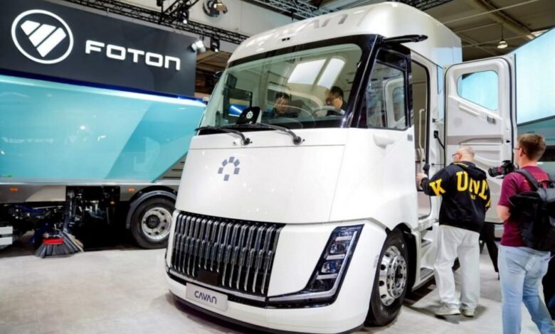 Caminhão Foton Galaxus 9 em evento IAA Transportation